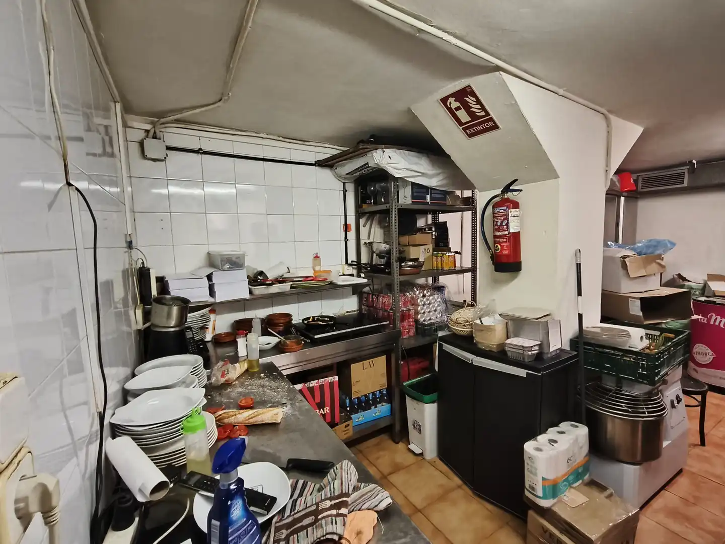 Cocina de Local en traspaso en Barcelona con Aire acondicionado y Amueblado