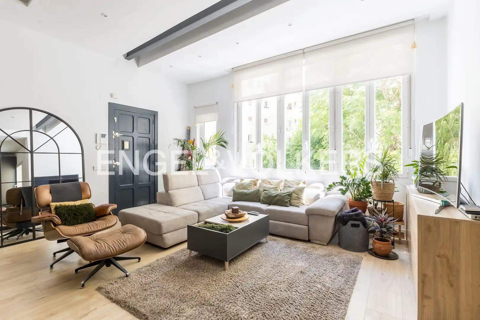 Wohnzimmer von Wohnung zur Miete in Madrid mit Klimaanlage, Heizung und Möbliert