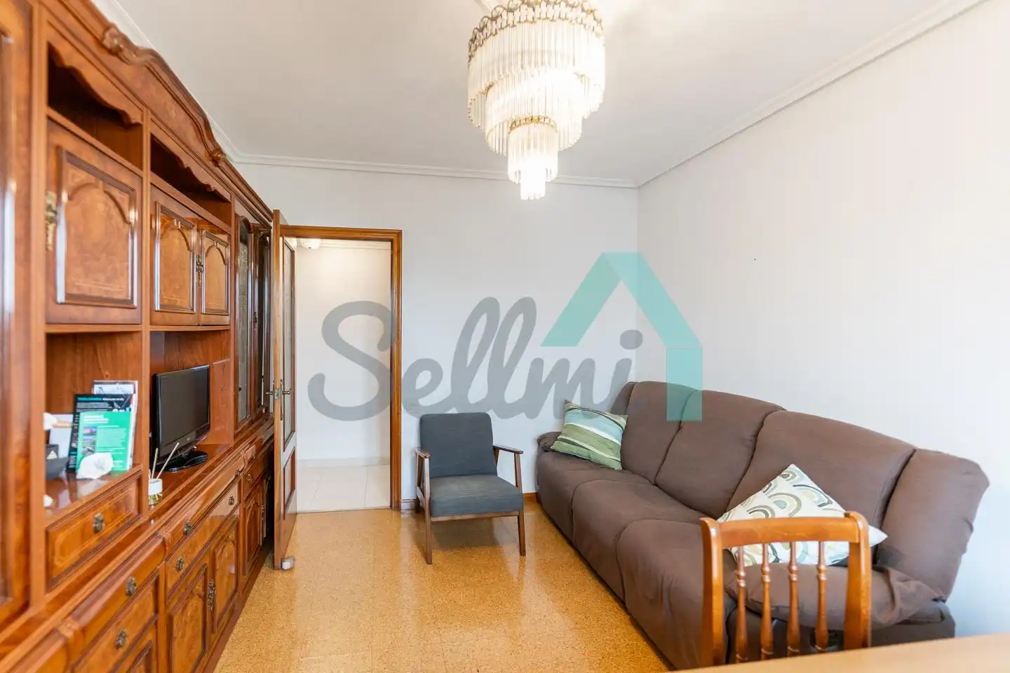 Wohnzimmer von Wohnung zur Miete in Oviedo  mit Heizung, Parkett und Terrasse