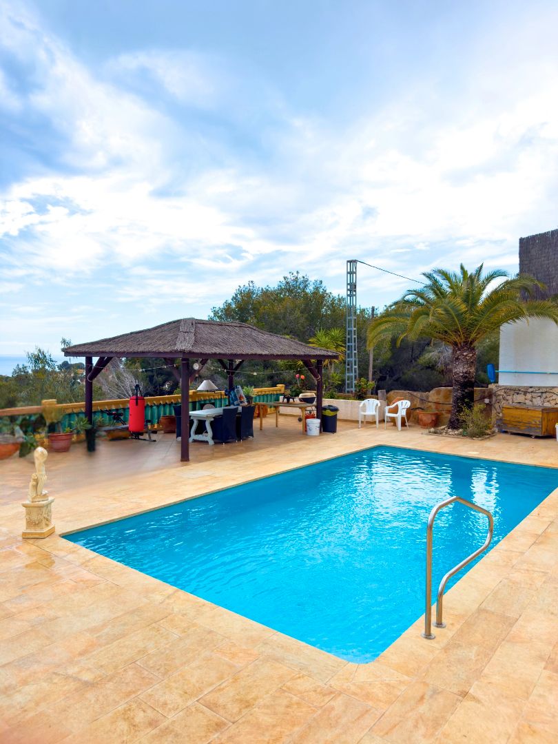 Swimming pool of House or chalet for sale in Benissa  with Air Conditioner, Private garden and Terrace