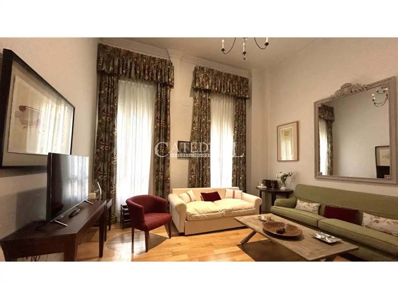 Sala de estar de Apartamento de alquiler en Sevilla con Aire acondicionado, Calefacción y Parquet