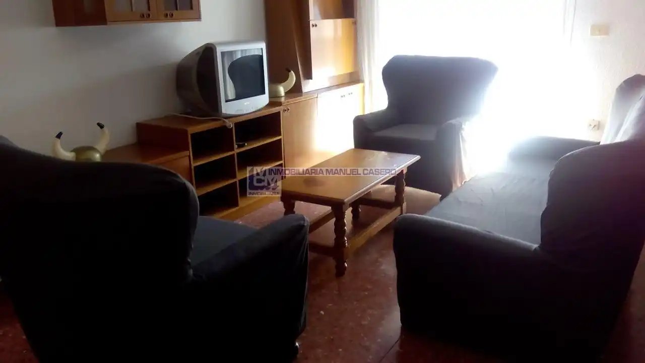 Sala d'estar de Pis de lloguer en Cáceres amb Aire condicionat, Calefacció i Terrassa