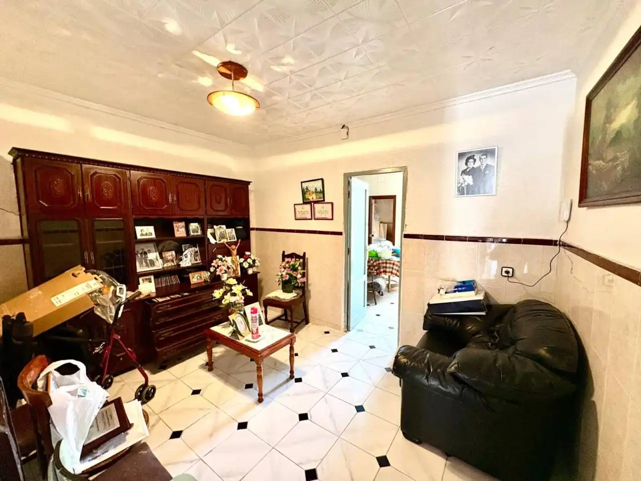 Sala d'estar de Casa adosada en venda en Alicante / Alacant amb Terrassa