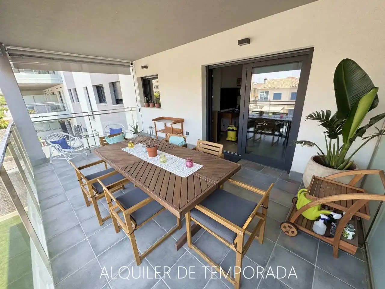Terrace of Flat for rent in Cubelles  with Air Conditioner, Heating and Parquet flooring