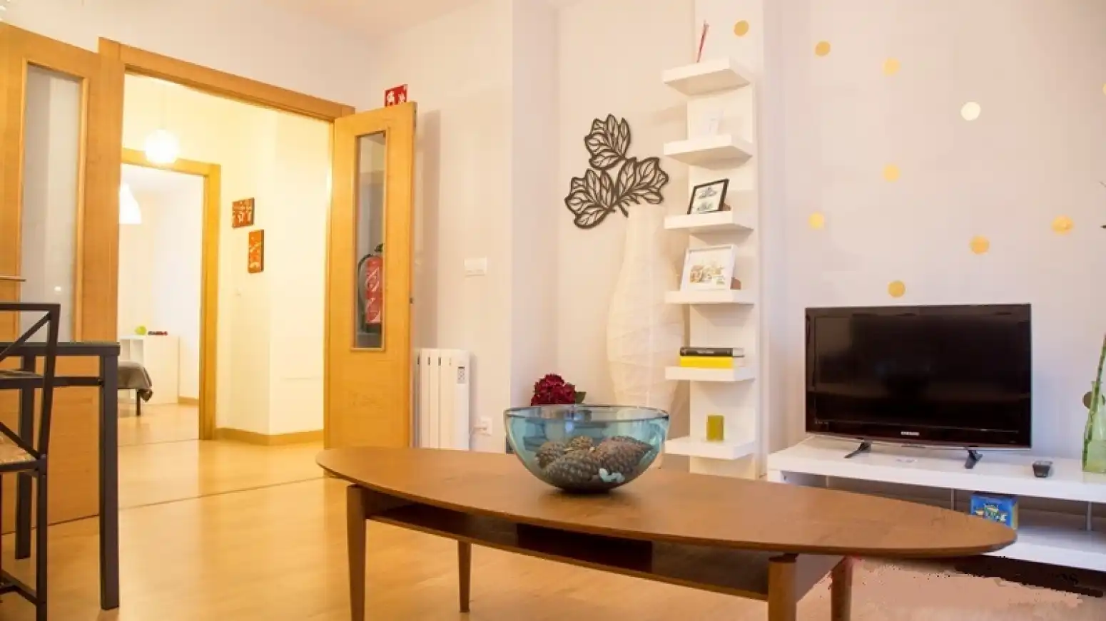 Wohnzimmer von Wohnung zum Verkauf in Rionansa mit Heizung, Privatgarten und Parkett