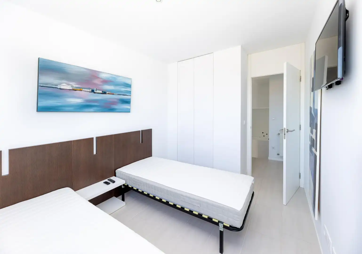 Schlafzimmer von Einfamilien-Reihenhaus zum Verkauf in Albolote mit Klimaanlage, Heizung und Privatgarten