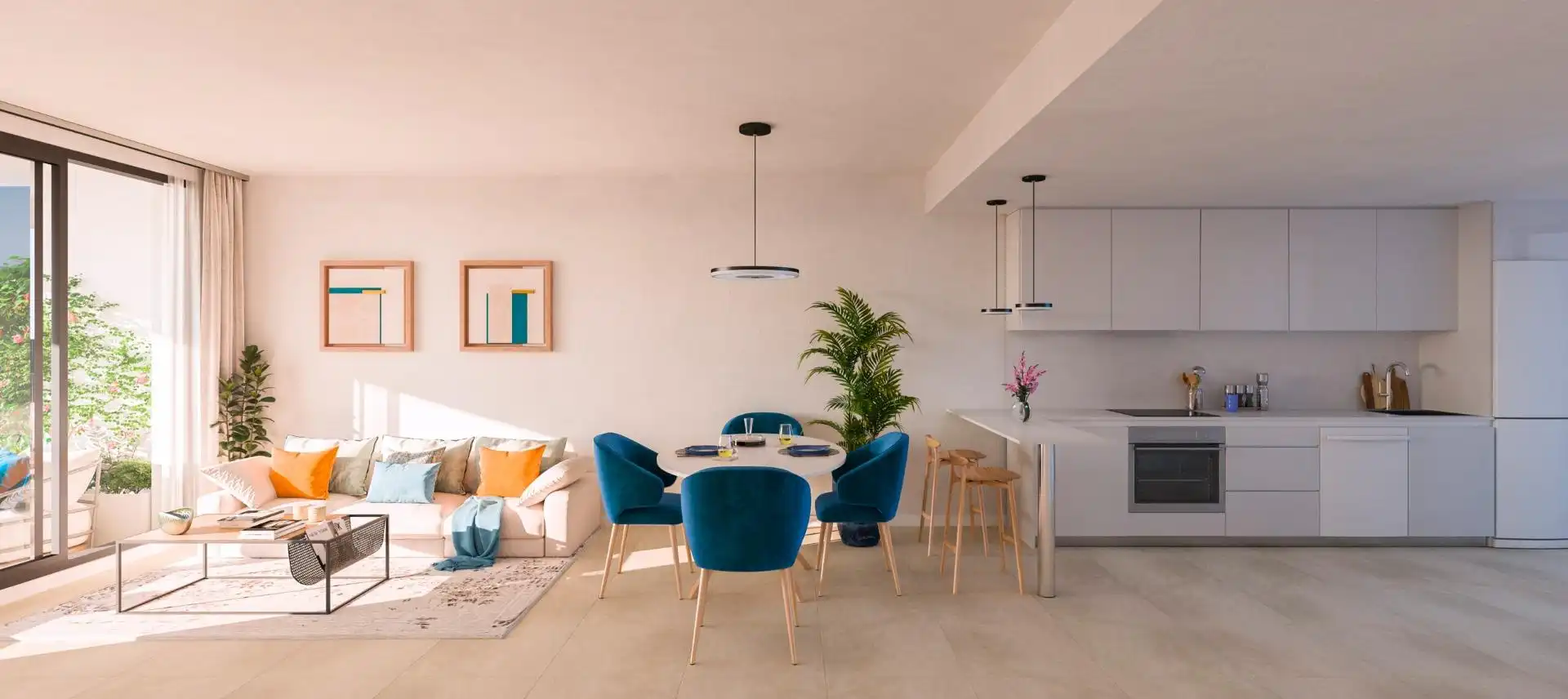 Menjador de Apartament en venda en San Roque amb Calefacció, Jardí privat i Terrassa