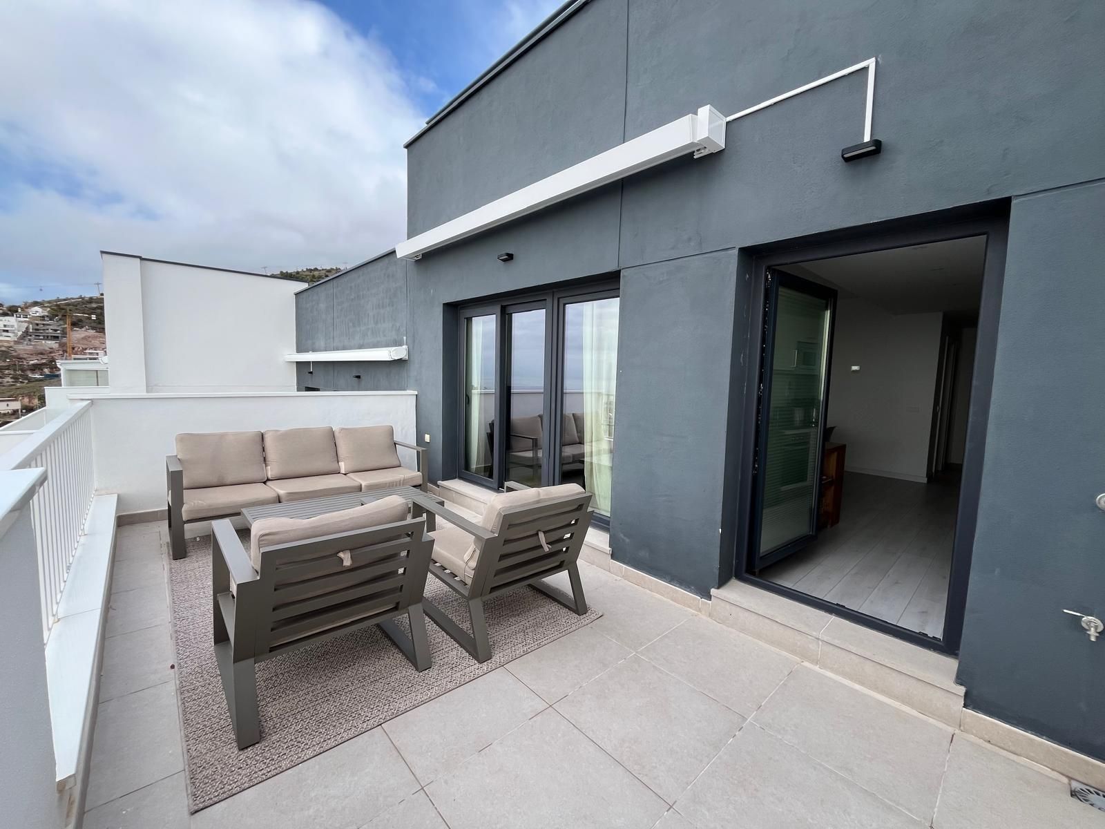 Terrace of Flat to rent in Benalmádena  with Air Conditioner, Heating and Private garden