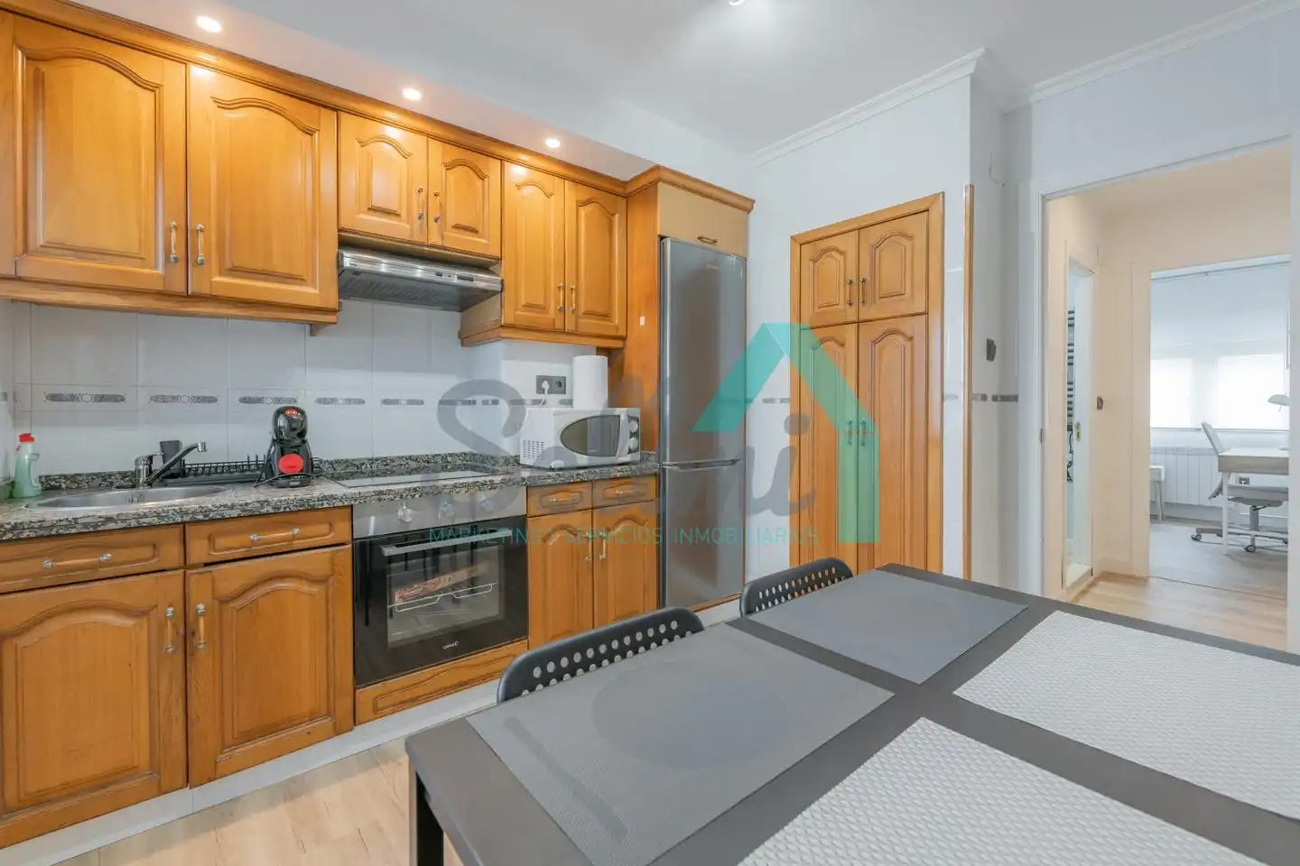 Kitchen of Flat for share in Oviedo   with Heating, Terrace and Furnished