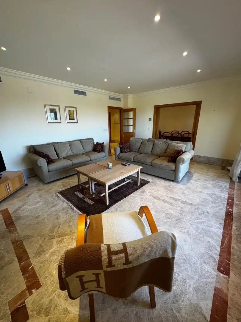 Living room of Detached homes for rent in Marbella  with Air Conditioner, Terrace and Swimming Pool