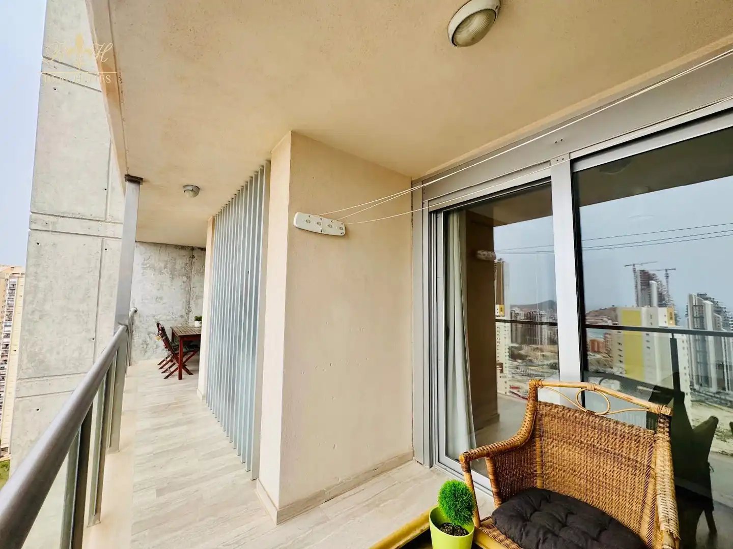 Terrasse von Wohnung zur Miete in Benidorm mit Klimaanlage, Heizung und Schwimmbad