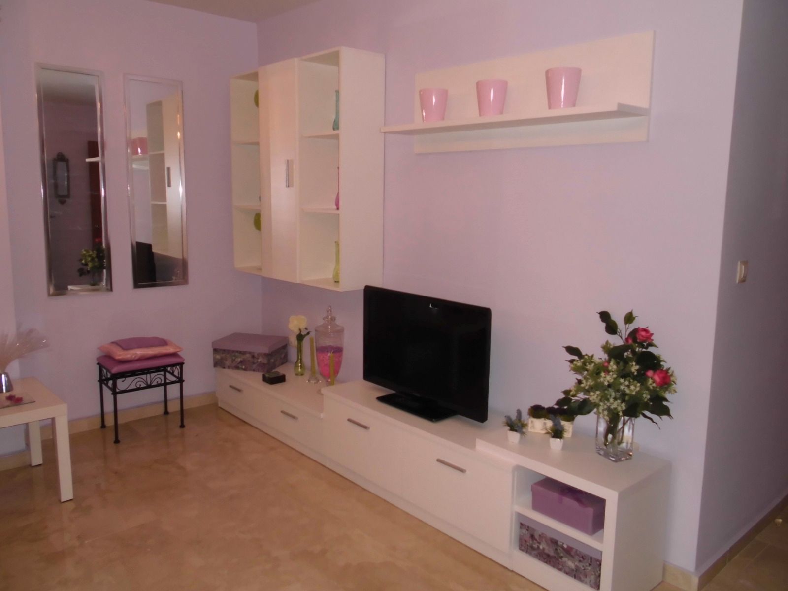 Sala d'estar de Pis de lloguer en  Ceuta Capital amb Terrassa, Moblat i Rentadora