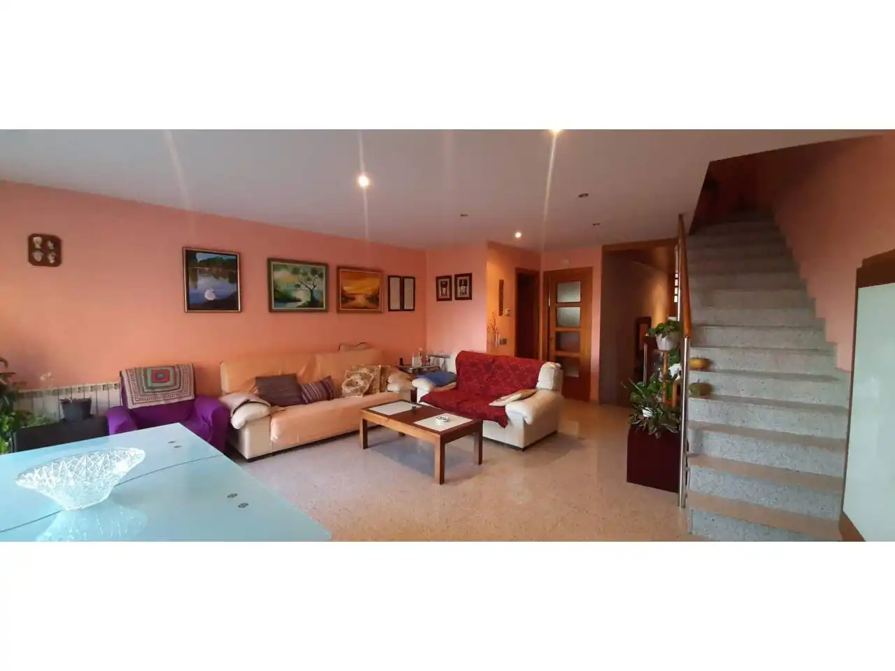 Living room of Houses for sale in Berga  with Heating, Private garden and Parquet flooring