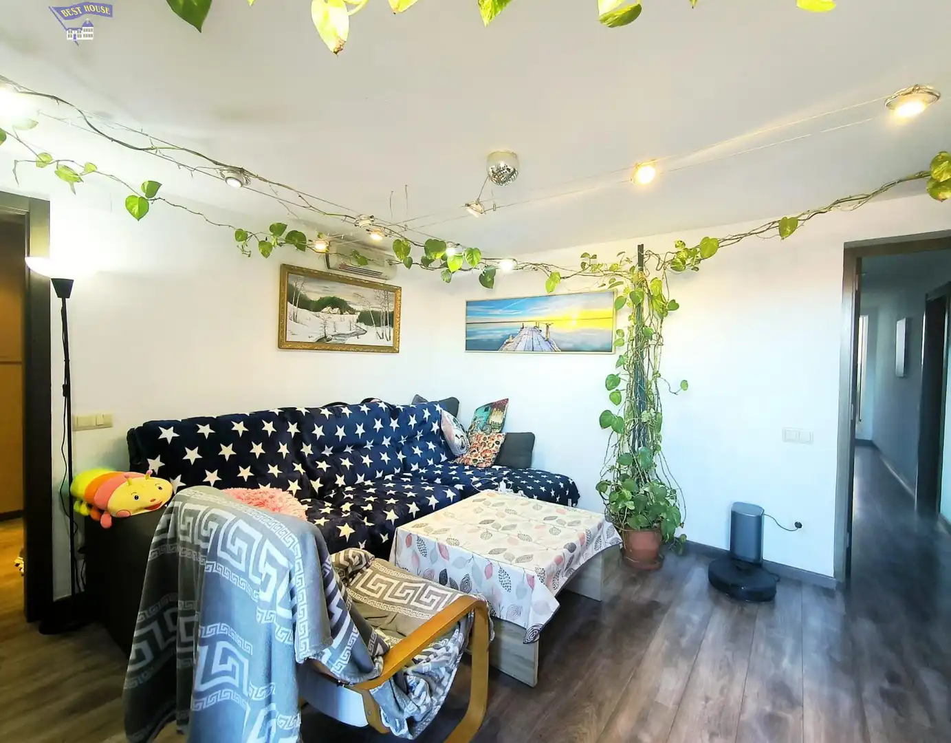 Wohnzimmer von Wohnung zum Verkauf in Badalona mit Klimaanlage, Heizung und Parkett