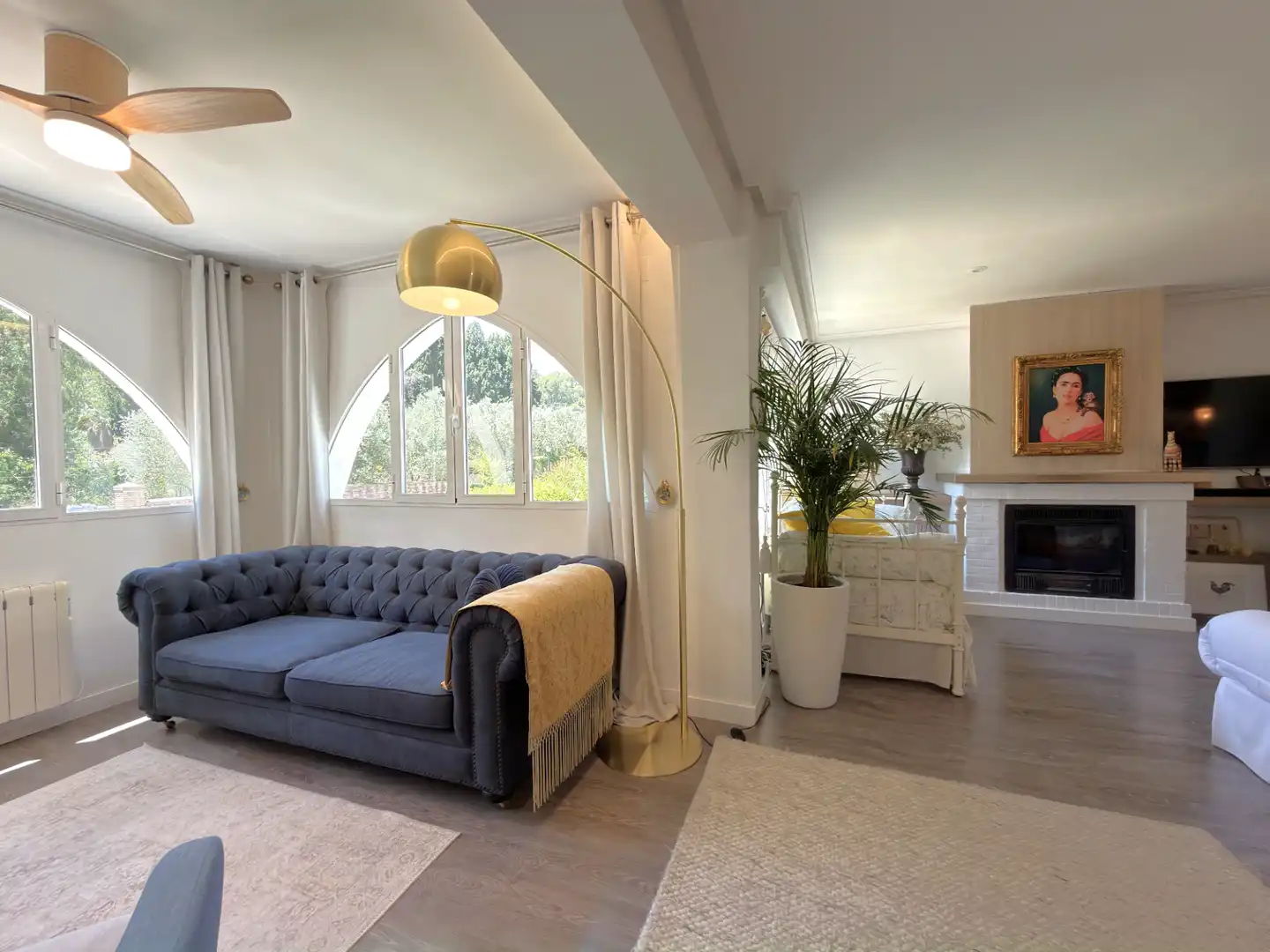 Sala d'estar de Casa o xalet en venda en Náquera amb Aire condicionat, Jardí privat i Terrassa