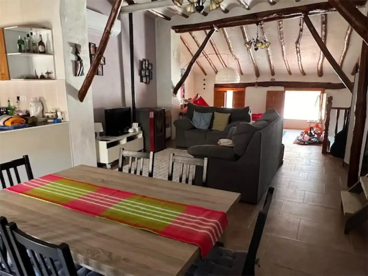 Sala de estar de Casa adosada en venta en Zarra con Aire acondicionado y Balcón