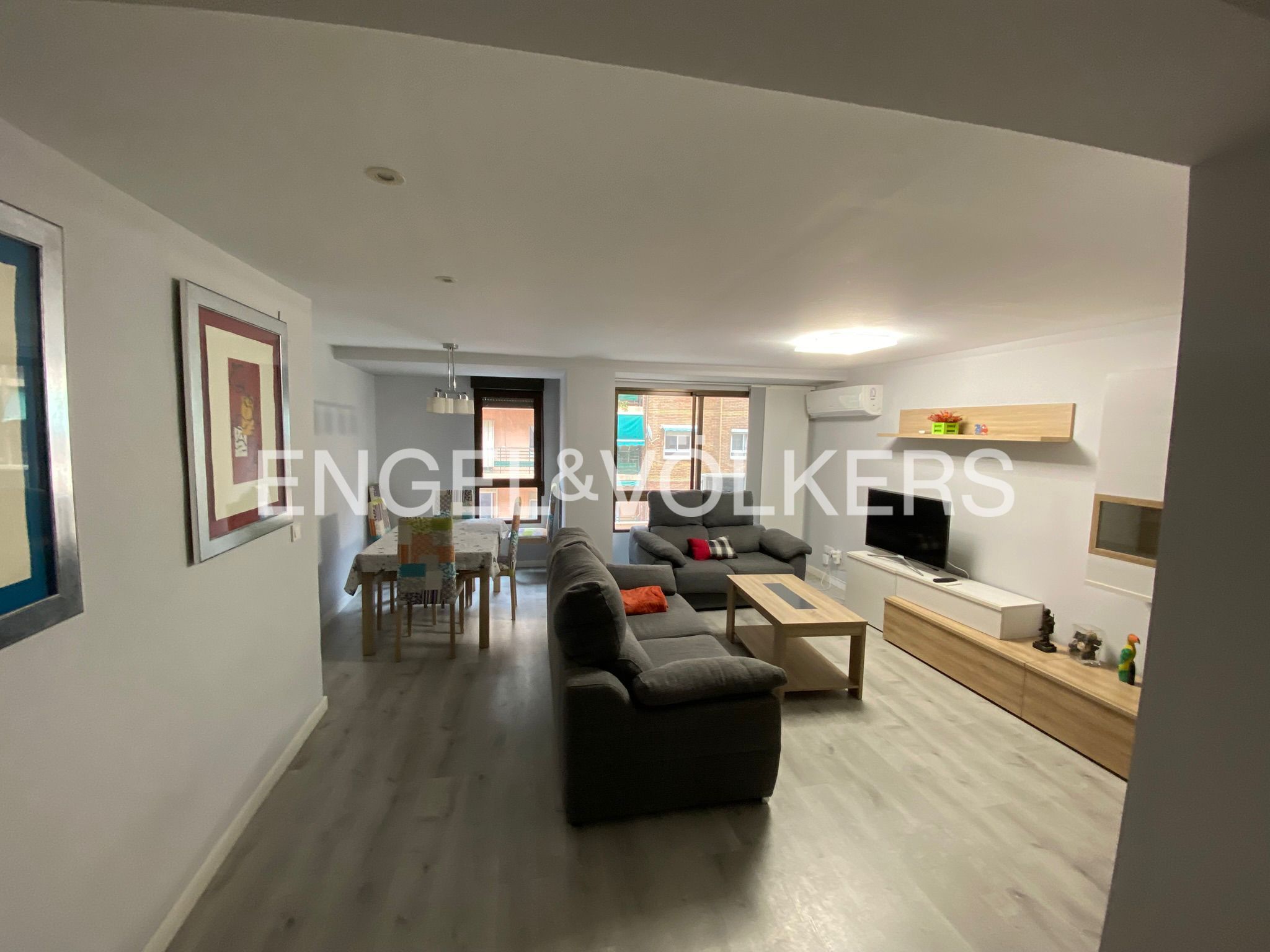 Living room of Apartment to rent in  Valencia Capital  with Air Conditioner, Heating and Parquet flooring