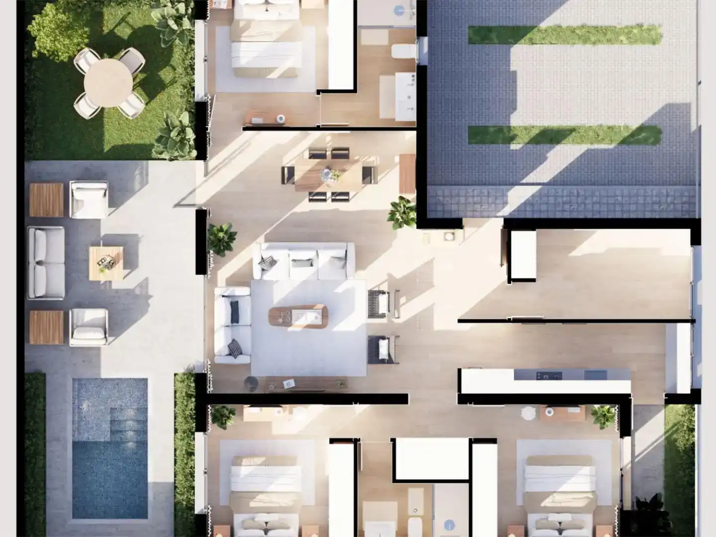 Piso en venta en Mota del Cuervo con Jardín privado
