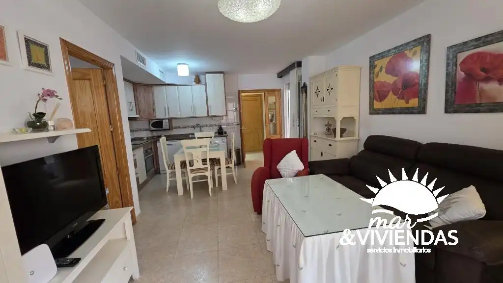 Wohnzimmer von Wohnungen zum Verkauf in Garrucha mit Klimaanlage, Heizung und Terrasse