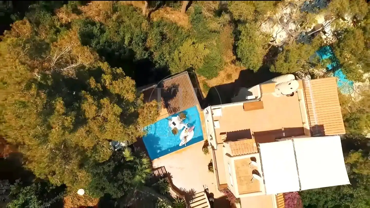 Piscina de Casa o xalet de lloguer en Santa Eulària des Riu amb Aire condicionat, Jardí privat i Terrassa
