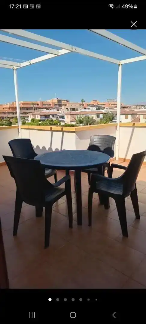 Terraza de Ático de alquiler en Vera con Aire acondicionado, Jardín privado y Piscina