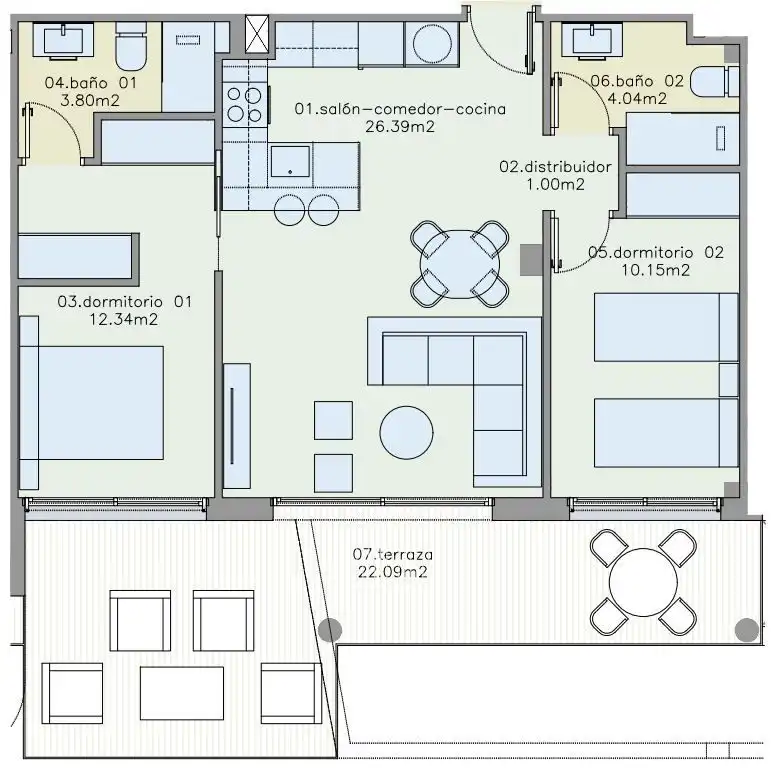 Flat with pool for sale in Torre del Mar, imagen 8