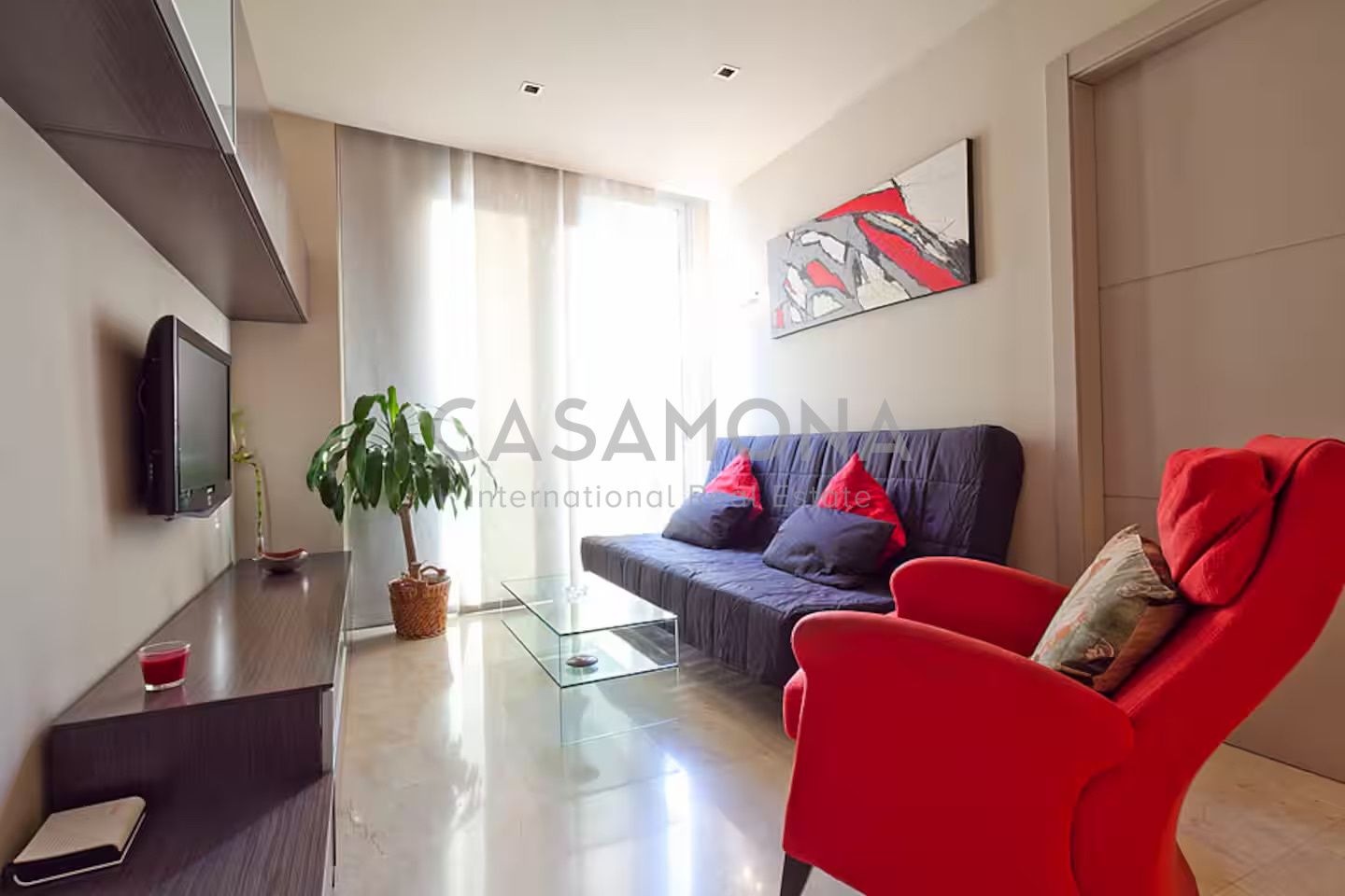 Living room of Apartment to rent in  Barcelona Capital  with Air Conditioner, Heating and Furnished