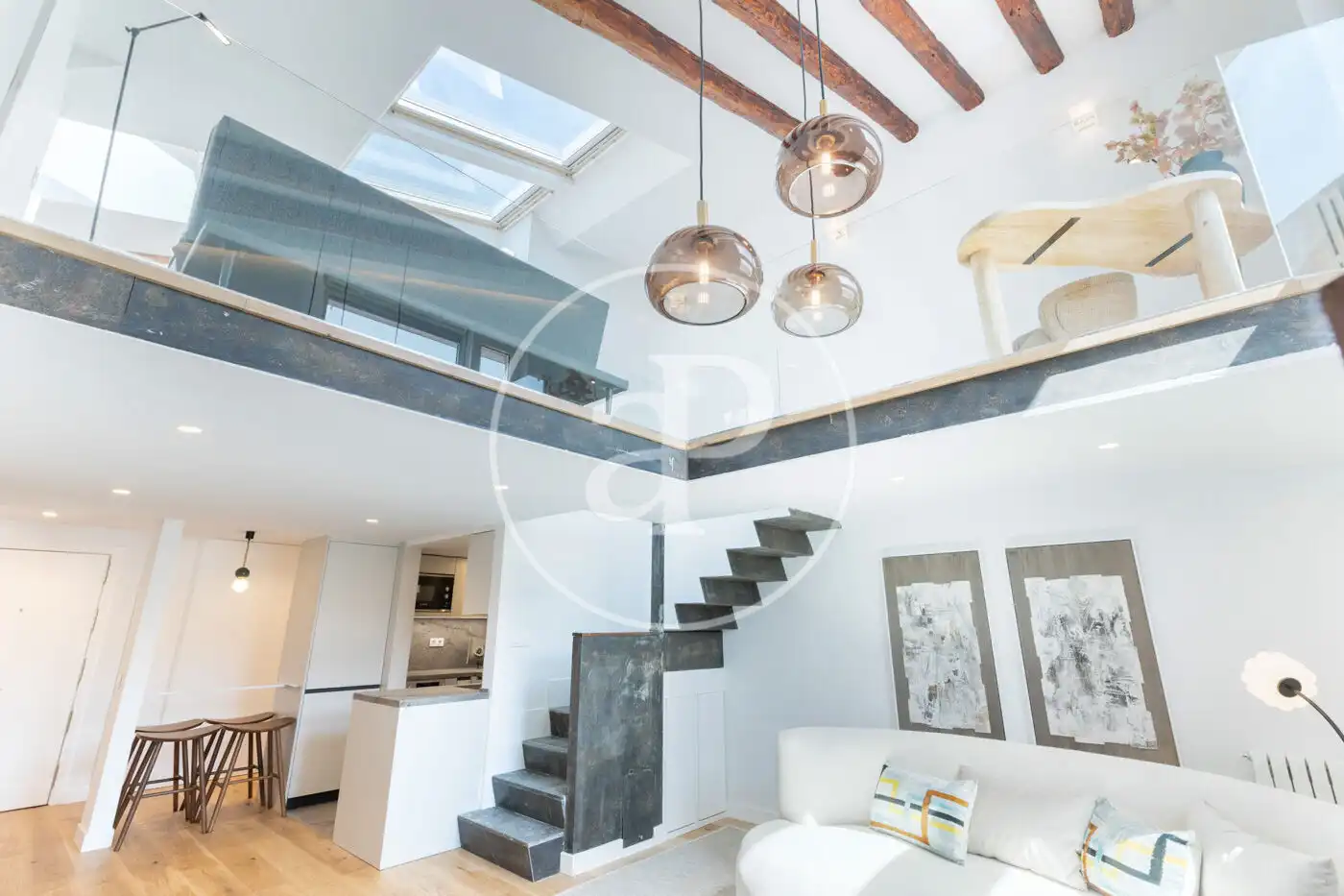 Living room of Duplexes for sale in Madrid  with Air Conditioner, Heating and Terrace