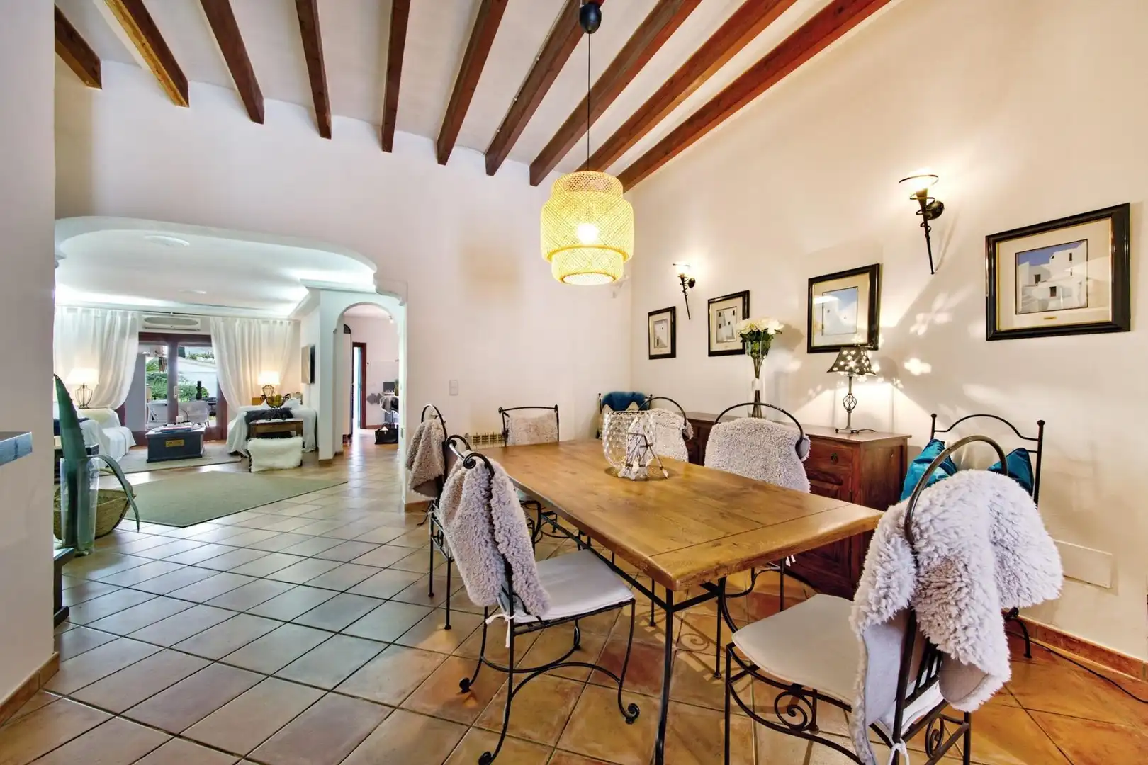 Comedor de Casa adosada de alquiler en Andratx con Aire acondicionado, Jardín privado y Terraza