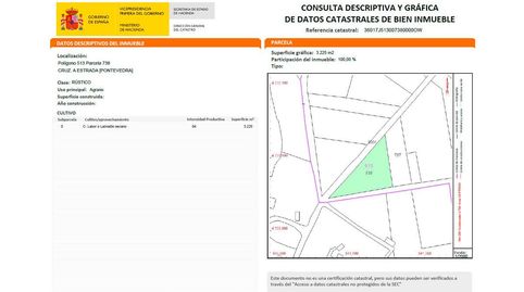 Suelos rústicos en en proindiviso situados en lugar Santeles municipio de A Estrada Pontevedra.  Este terreno dispone de una super, immagine 2