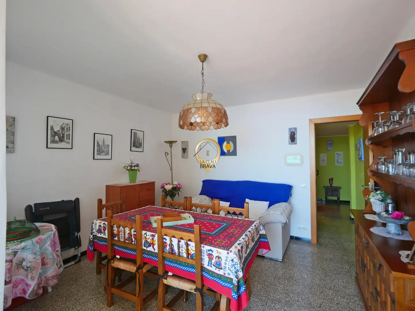 Sala d'estar de Pis en venda en Santa Cristina d'Aro amb Terrassa, Moblat i Balcó