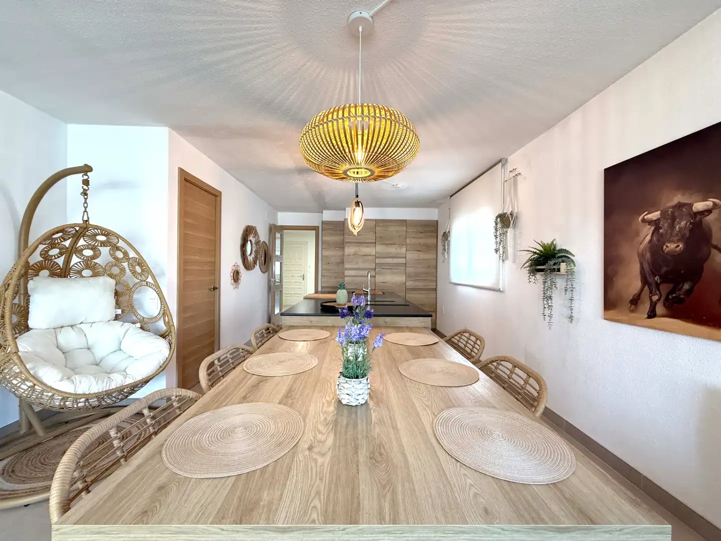Esszimmer von Einfamilien-Reihenhaus zum Verkauf in Cambrils mit Klimaanlage, Heizung und Terrasse