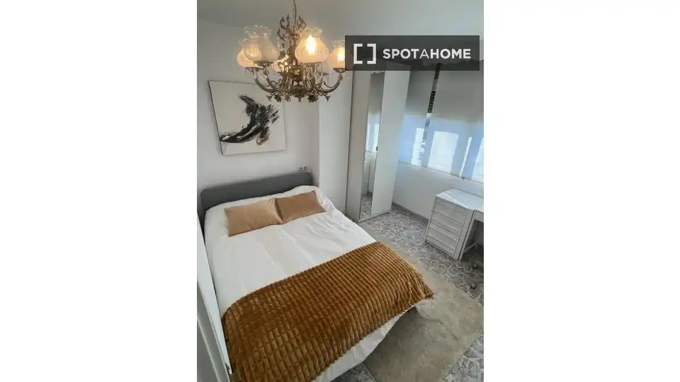 Bedroom of Flat for rent in Málaga  with Air Conditioner, Heating and Furnished