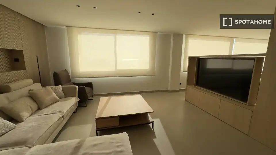 Wohnzimmer von Wohnungen zur untervermieten in Alicante / Alacant mit Klimaanlage, Terrasse und Möbliert