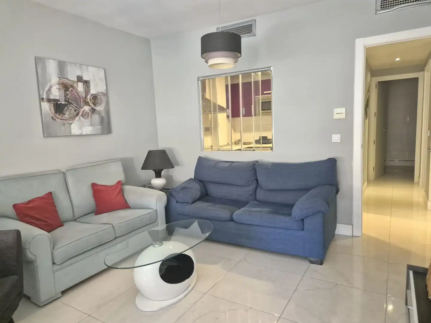 Wohnzimmer von Wohnungen zur Miete in Badajoz mit Klimaanlage, Heizung und Möbliert