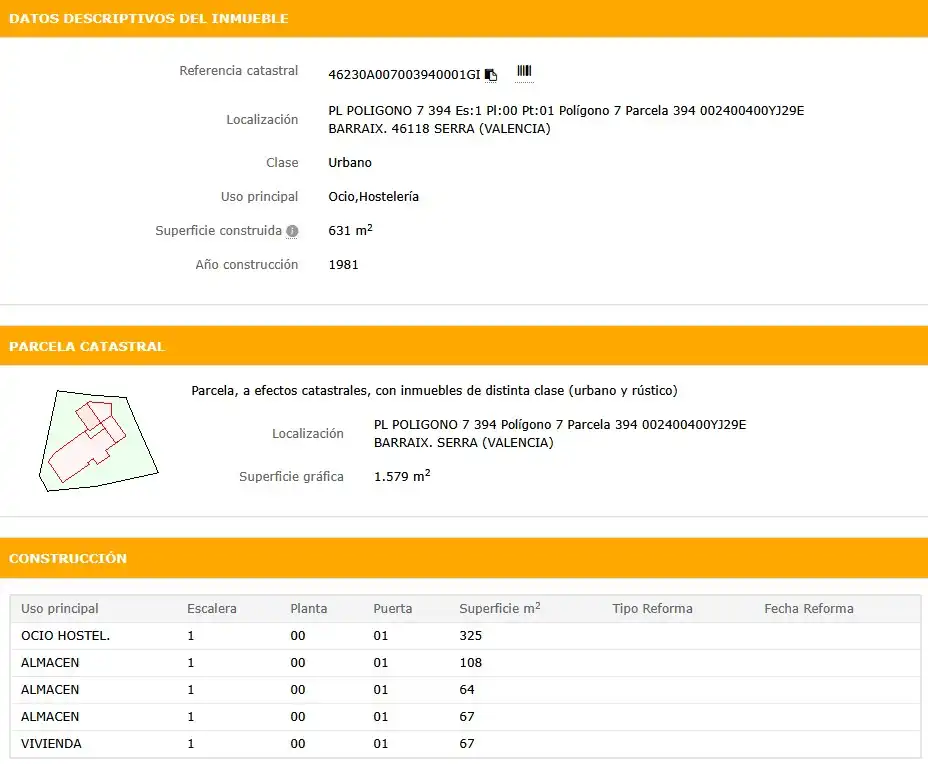 Aparcament de Edifici en venda en Serra