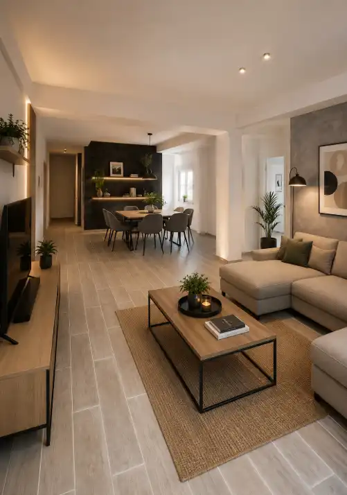 Sala de estar de Piso en venta en Tavernes de la Valldigna con Amueblado, Horno y Lavadora