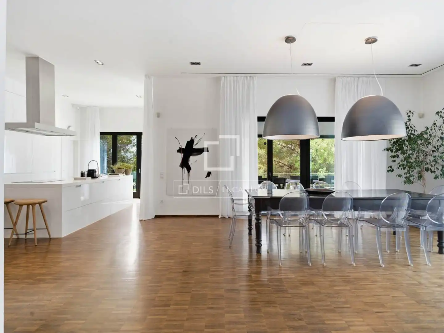 Esszimmer von Haus oder Chalet zur Miete in  Palma de Mallorca mit Klimaanlage, Heizung und Privatgarten