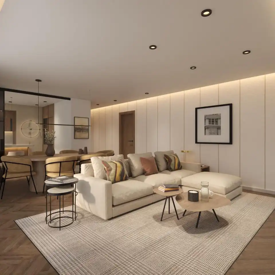 Sala de estar de Piso en venta en León Capital  con Calefacción, Parquet y Terraza