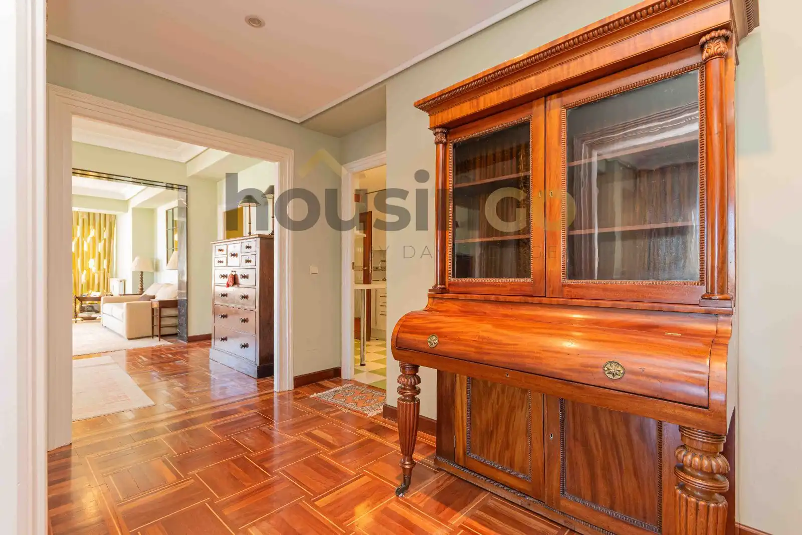 Wohnzimmer von Wohnung zur Miete in Madrid mit Heizung und Terrasse