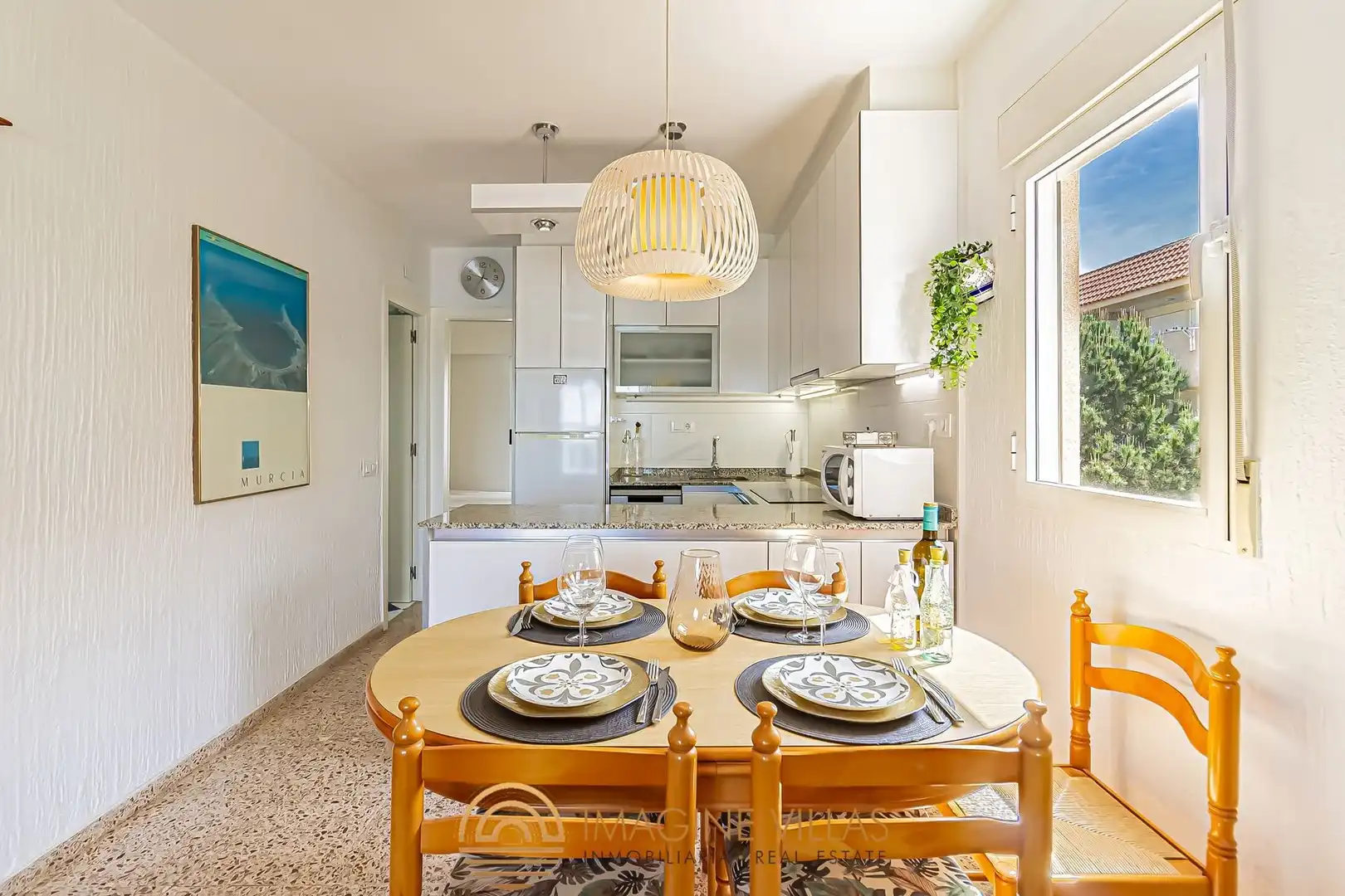 Cocina de Apartamento en venta en La Manga del Mar Menor con Amueblado y Piscina comunitaria
