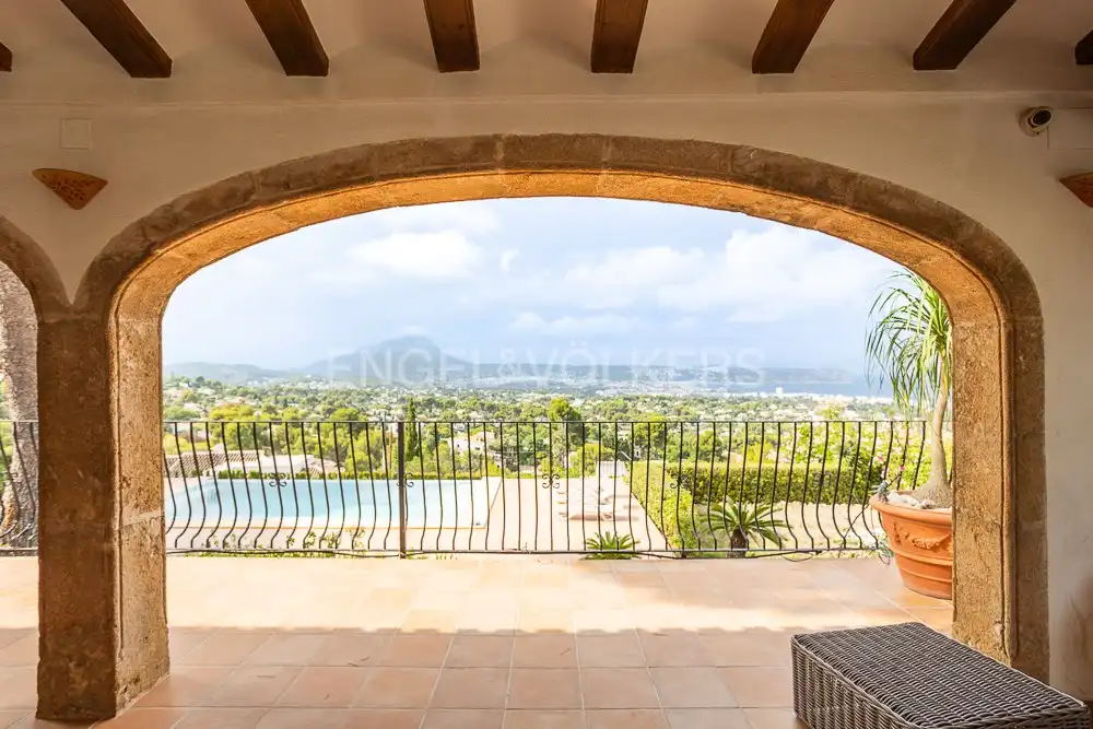 Vista exterior de Finca rústica en venda en Jávea / Xàbia amb Calefacció, Jardí privat i Piscina