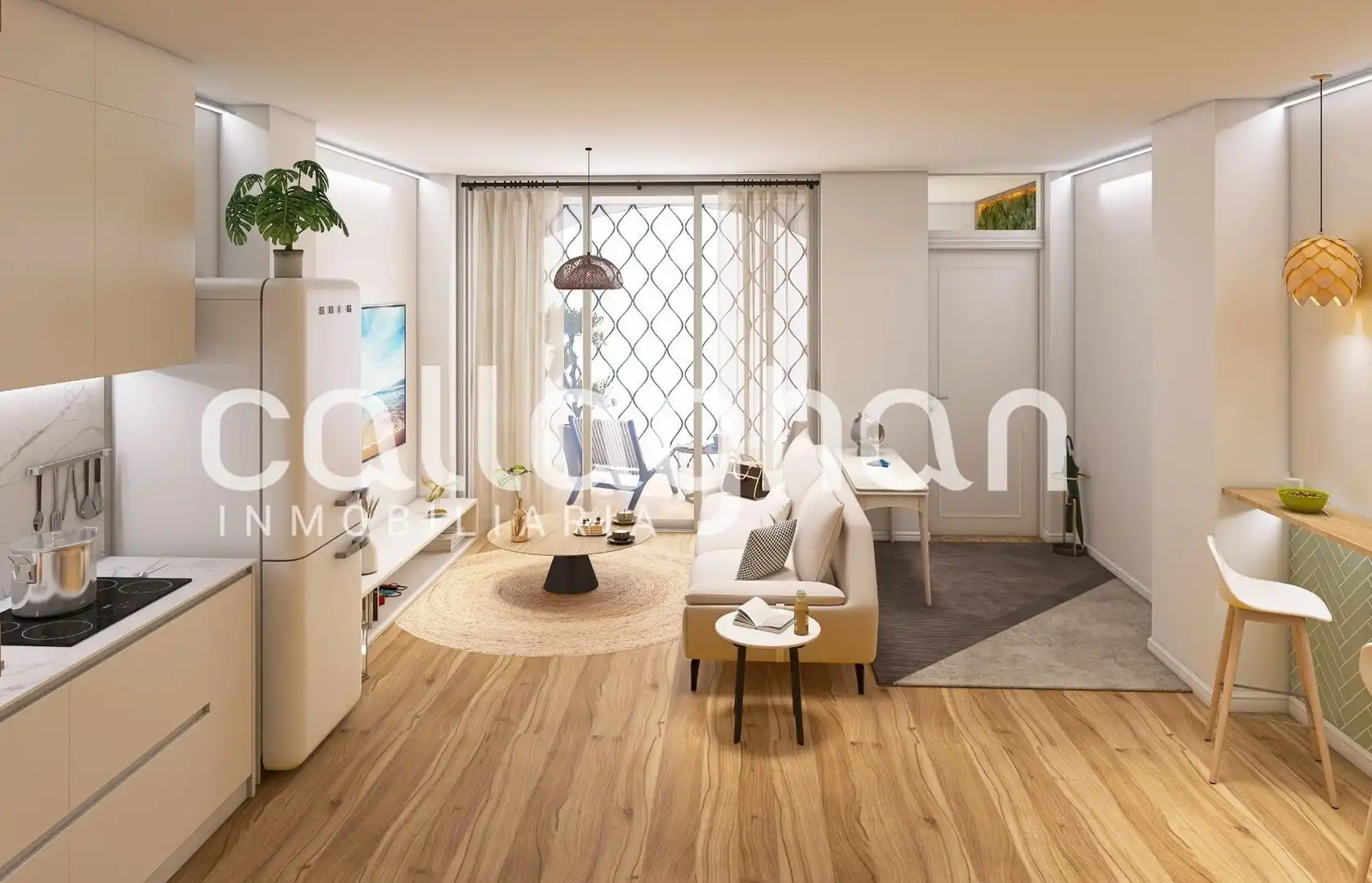 Wohnzimmer von Erdgeschoss zum Verkauf in Valencia mit Klimaanlage, Terrasse und Möbliert