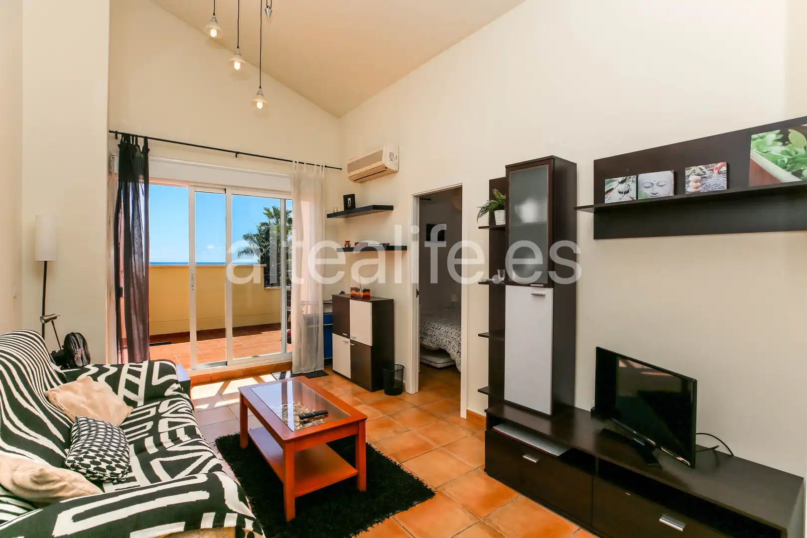 Sala d'estar de Apartament en venda en Altea amb Aire condicionat, Terrassa i Traster