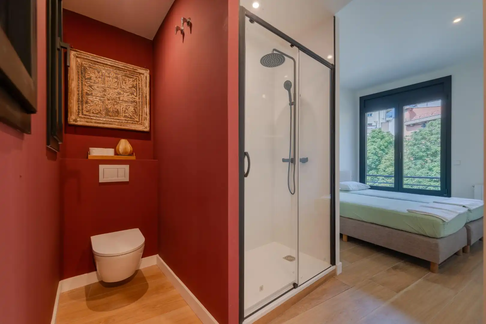 Bathroom of Flat for rent in Girona  with Air Conditioner and Heating