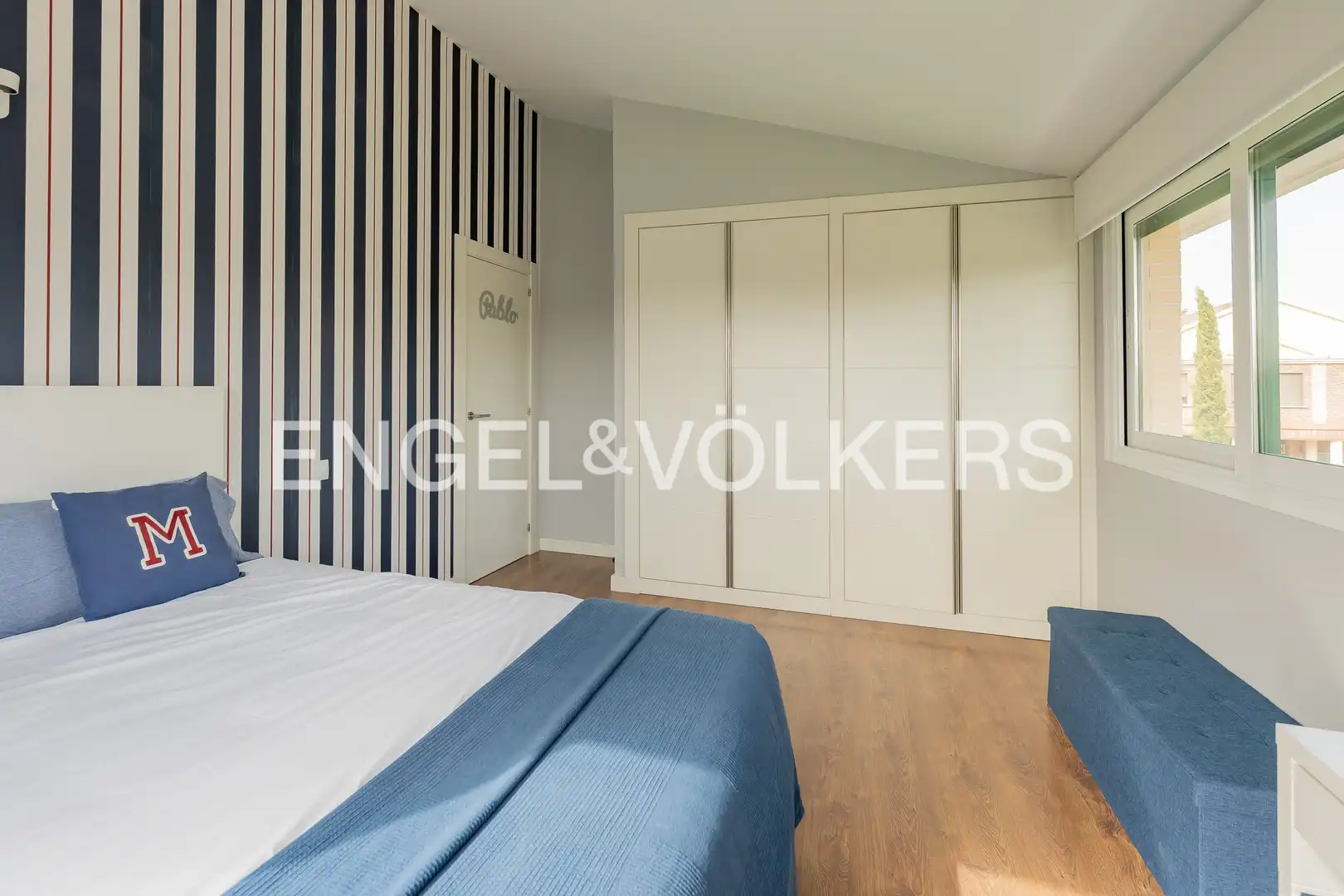 Habitación de Casa adosada de alquiler en Tres Cantos con Aire acondicionado, Calefacción y Jardín privado