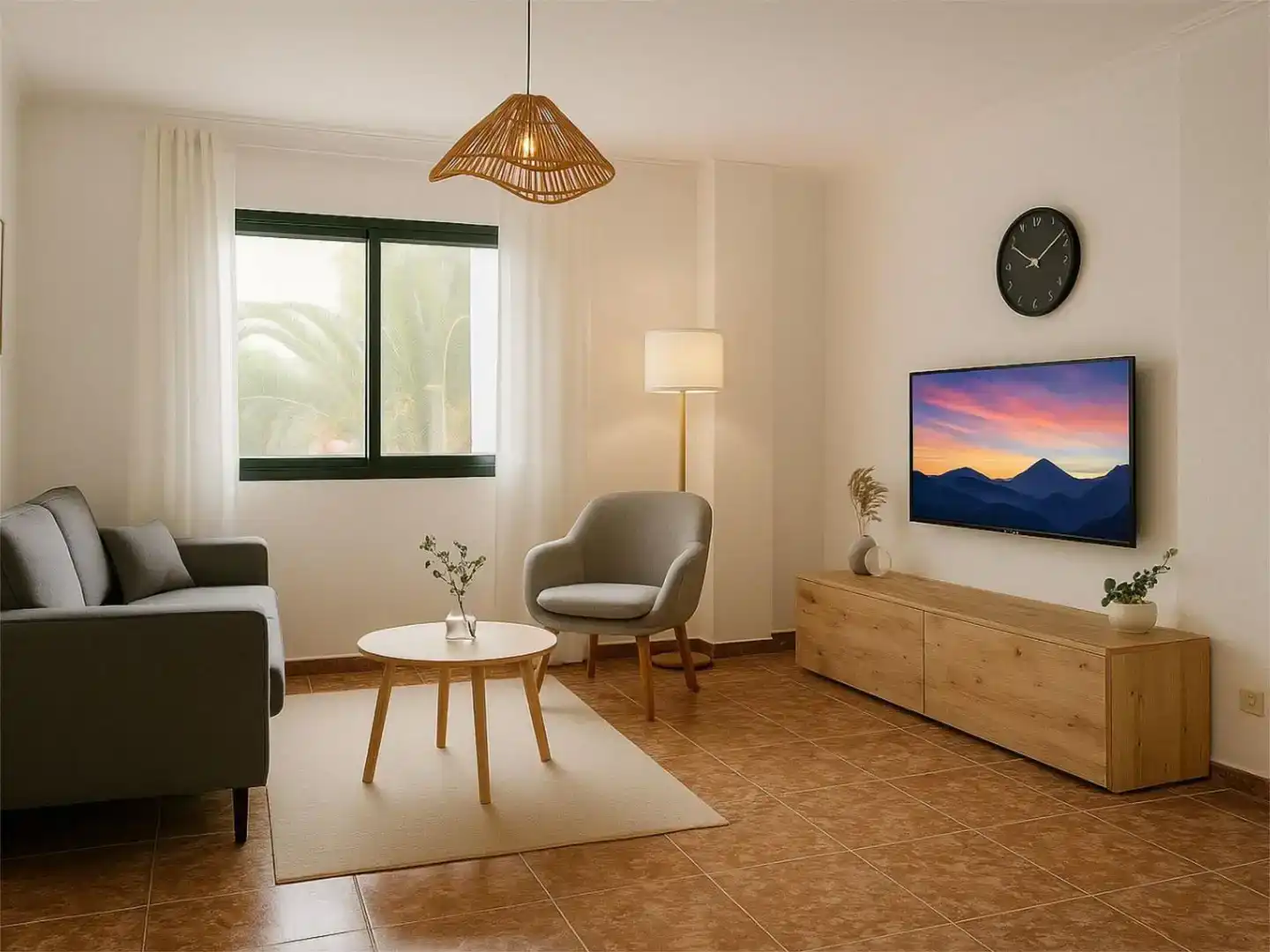 Living room of Flat for share in La Orotava  with Storage room and Furnished