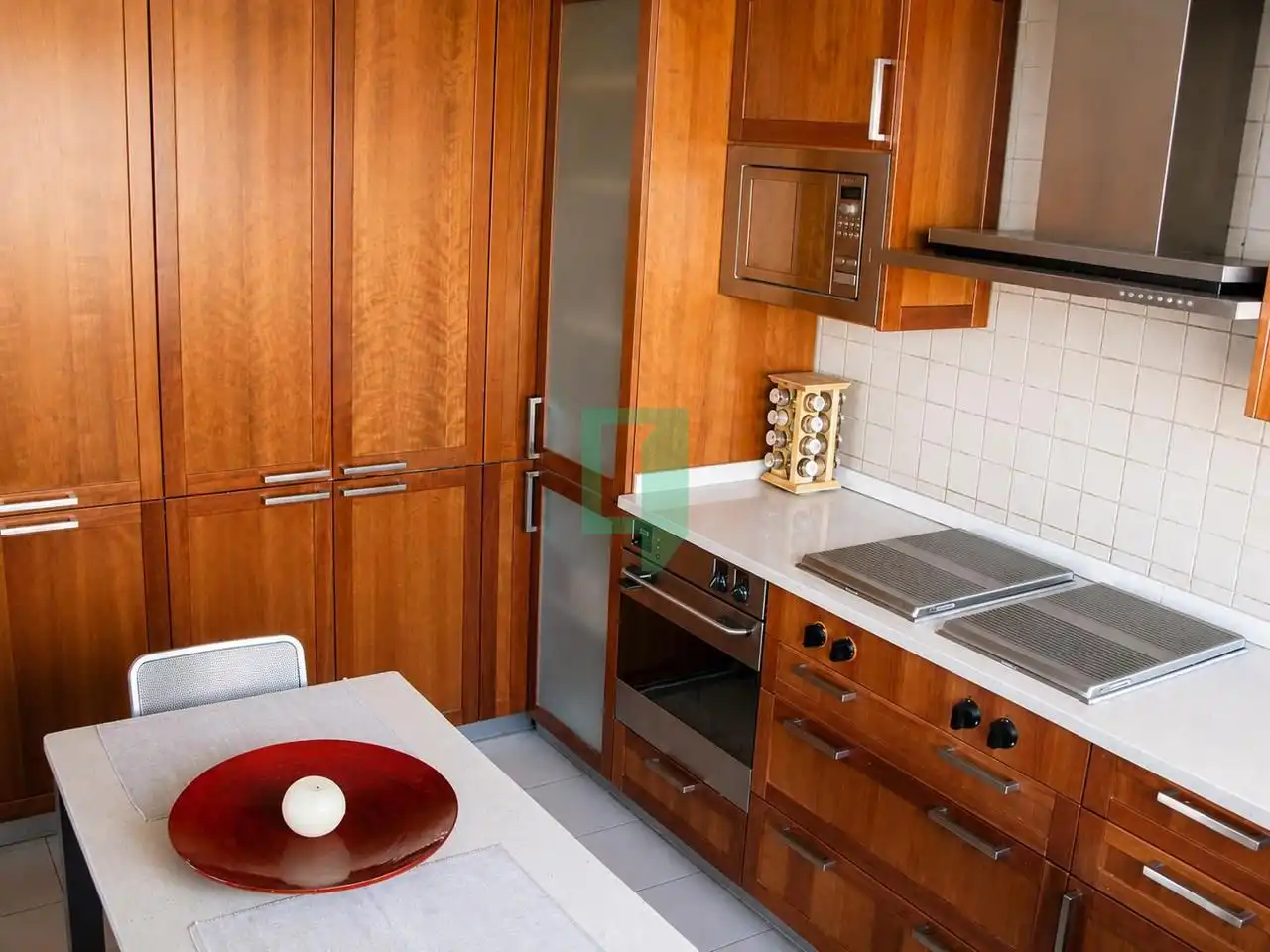 Cocina de Piso de alquiler en Barcelona con Aire acondicionado y Terraza