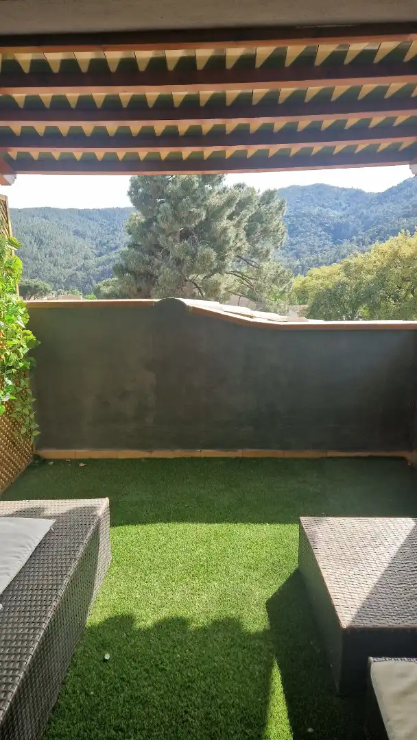 Terrassa de Casa adosada en venda en Santa Coloma de Farners amb Calefacció, Jardí privat i Parquet