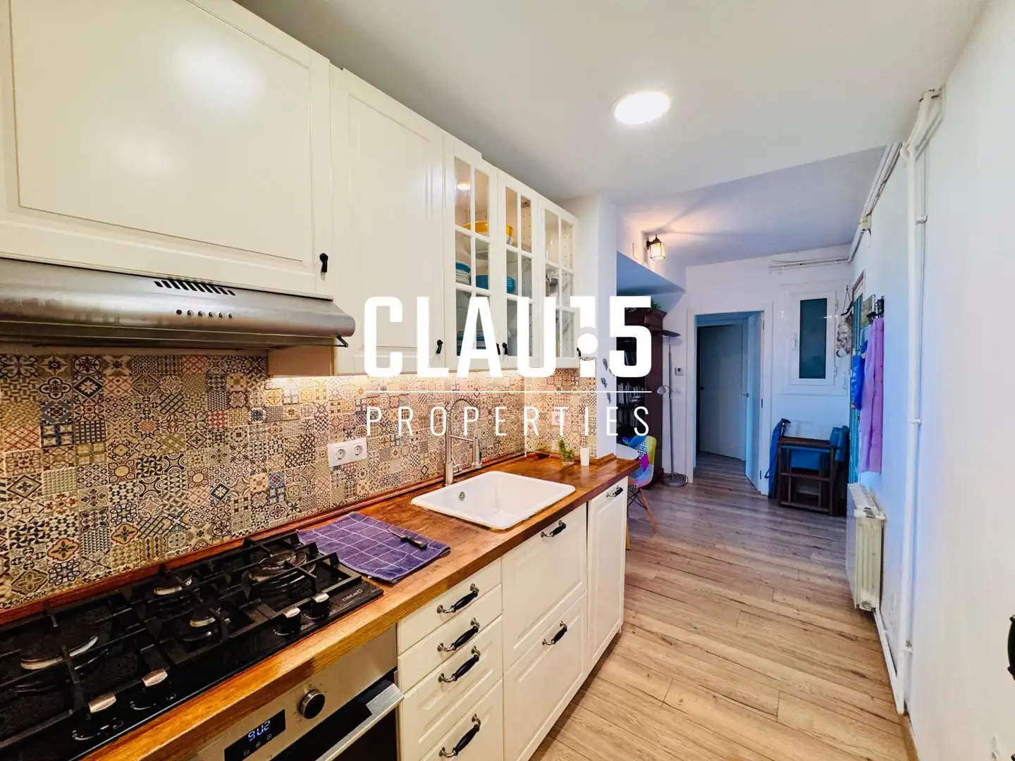 Kitchen of Flat for sale in Blanes  with Heating, Parquet flooring and Balcony